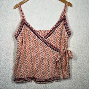 Miss Me Cami Wrap Top Lined Adjustable Straps Women’s Size M